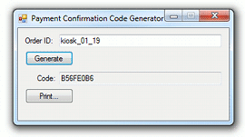 Payment confirmation code is generated