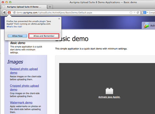 The plugin is blocked The plugin is blocked