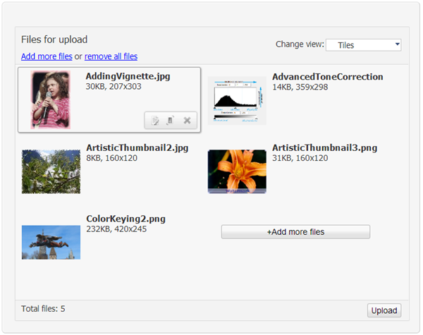 Aurigma HTML5 uploader for PHP.