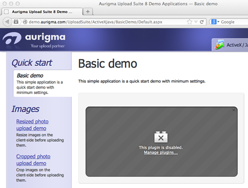 The plugin is disabled The plugin is disabled