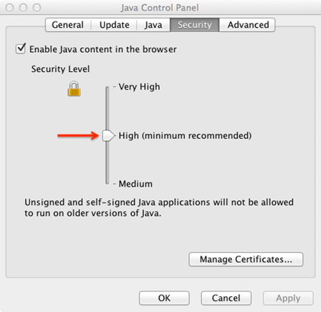 Java Control Panel Java Control Panel
