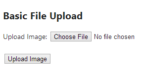 Simple file upload form in ASP.NET MVC application.