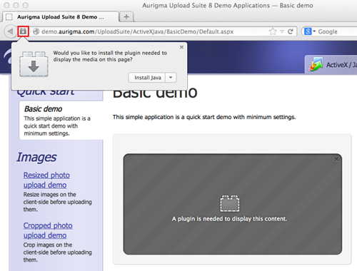 A plugin is needed to display the content A plugin is needed to display the content