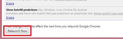 Relaunch the browser. Relaunch the browser.