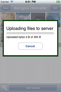 Upload process Upload process