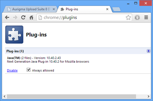 Always allowed checkbox Always allowed checkbox